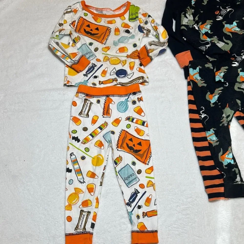 Set of 3 halloween theme pajama sets carters & MudPie 12/18mo